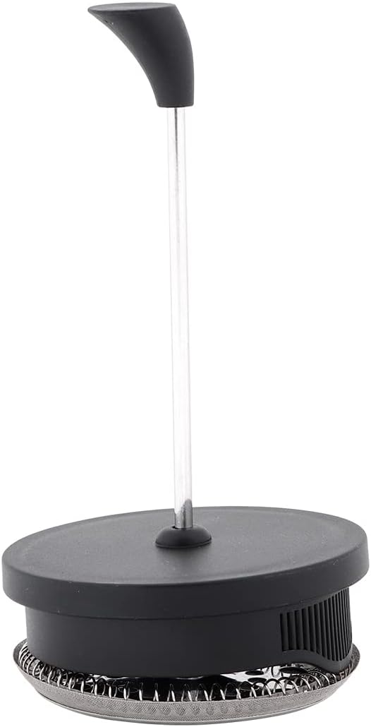 Any Morning Coffe Maker Stainless Steel Borosilicate Glass French Press Tea Press for Loose Tea BPA Free Heat Resistant Durable Easy to Clean 20 oz Black