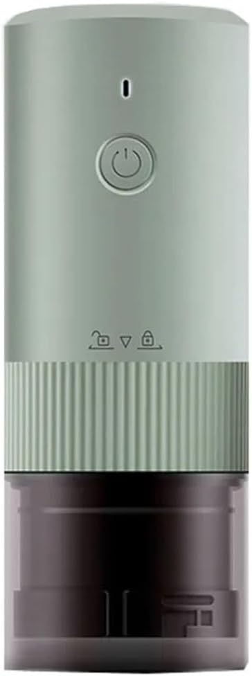 Portable Coffee Machine USB Charging Portable Small Coffee Bean Grinder Coffee Machine/Machine Coffee Bean Grinderfor Outdoor Travel Picnic(Light green)