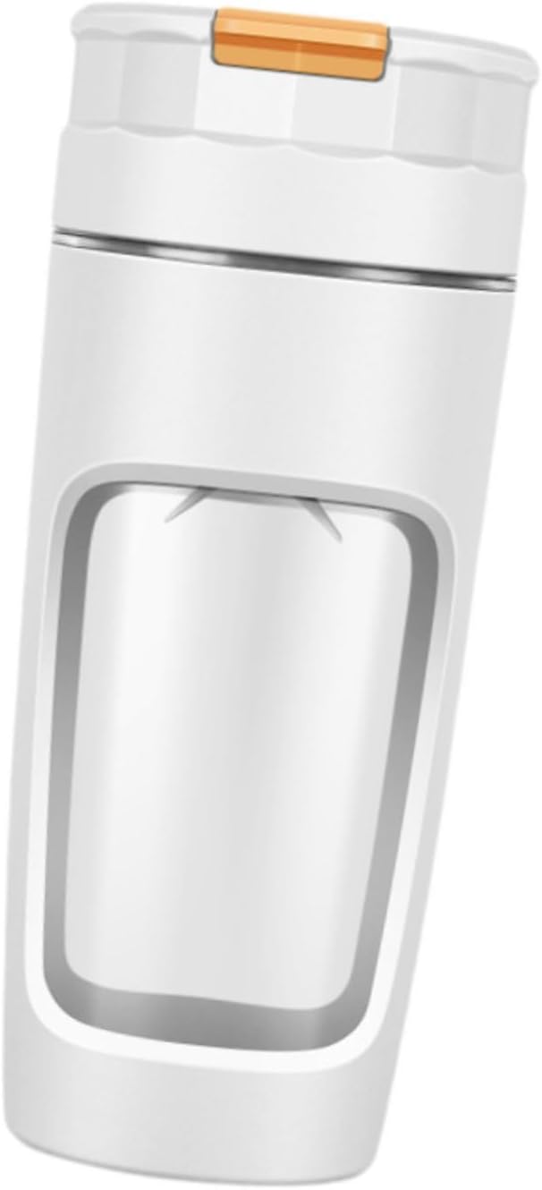 Personal Size Blender Electric Juicer Cup Lightweight Easy Clean Automatic Rechargeable with Ice Crusher Blade for Work Study blue(White)