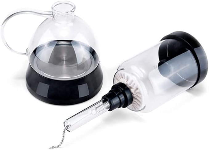 JITEM Cafetera Syphon Vacuum Coffee Maker Glass Electric Siphon Pot Knob Operation 360° Base Keep Warm 500W 400ML Manual Preparation Mode for Coffee or Tea