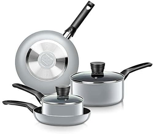 For SereneLife 6-Piece Set Kitchenware Pots &amp Pans Basic Kitchen Set