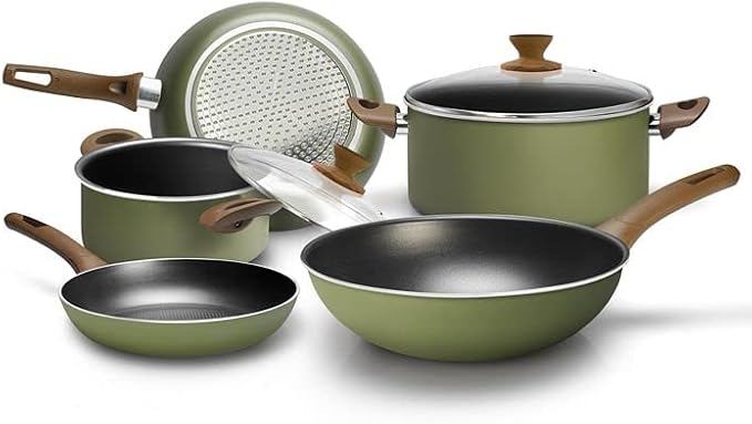 CLOSEOUT! ECO Aluminum 7-Pc. Cookware Set Made in Italy Green