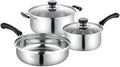 Cookware Set 3Pcs Saucepan Set With Lids Stainless Steel Nonstick Cookware Induction Pots And Pans Sets Cooking Pots SetsA