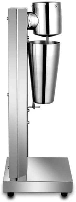 Commercial Milkshake Maker Machine Single Head Electric Milk Shake Machine Stainless Steel Milkshake Blender with Double Disc Mixing Shaft 180W 110V 2-Speed 18000RPM Drink Mixer Malt Maker Machine