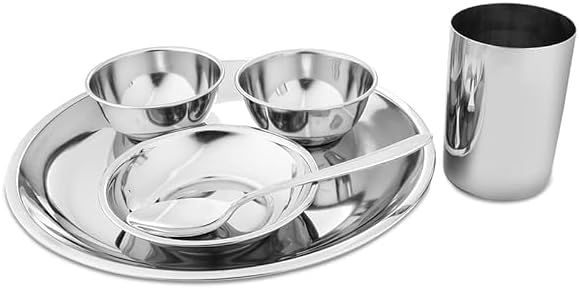 Stainless Steel Dinner Set 12 Pieces Dishwasher-Safe Easy to Clean (6 Pcs Set)