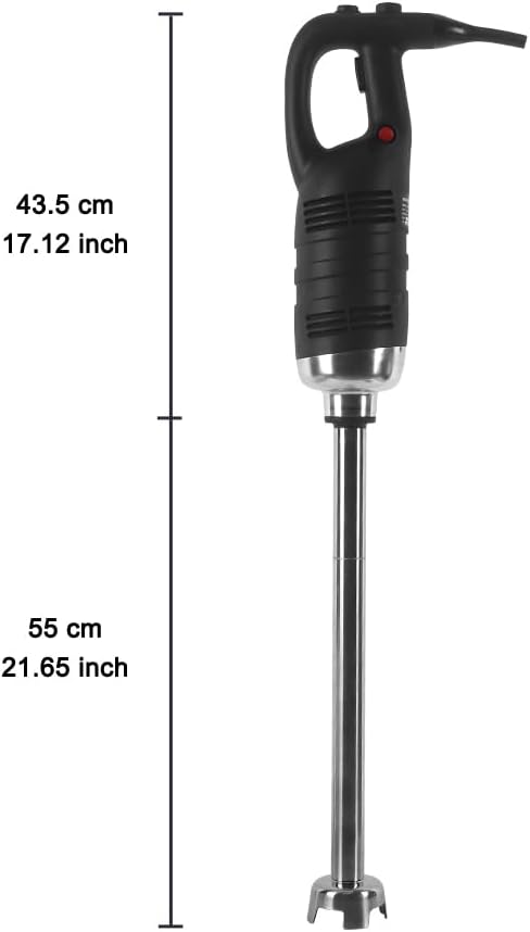 Commercial 850W Hand Blender Variable Speed Electric Stick Blender with 550mm Stick Electric Mixing Soups Sauce 8000-18000RPM