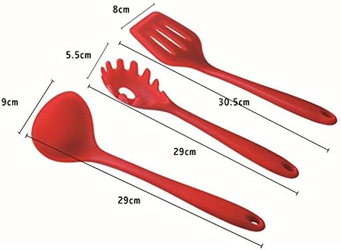 Kn7050 10 in 1 Silicone Kitchen Tool Set(Black) Cookware Set Cookware Picnic Boiler Cookware (Color : Black)