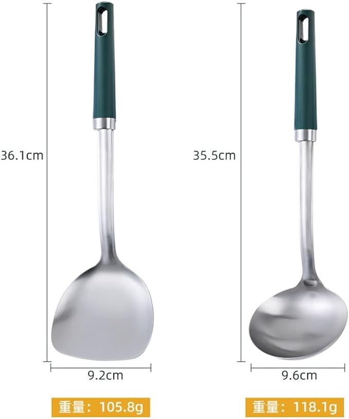 Stainless Steel Spatula Soup Ladle Frying Frying Spatula Cooking Cookware Set Kitchen Household