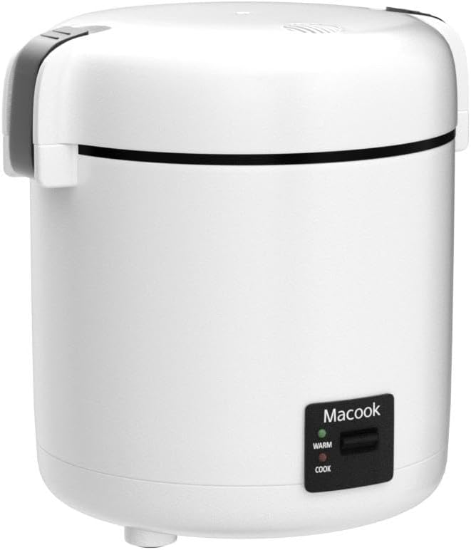 Mini Rice Cooker 1-1.5 Cups Uncooked(3 Cups Cooked) Rice Cooker Small with Bento Box Removable Nonstick Pot One Touch&ampKeep Warm Function Portable Cooker for Soup Grain Oatmeal Veggie Black