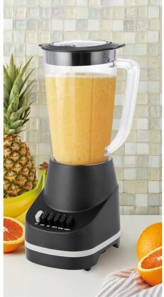 6 Speed Blender with 48 Ounce Jar 500 Watt Black Blade Material: 4 point 301 Stainless Steel