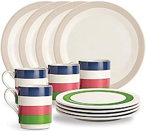 Lenox Kate Spade New York 12-Piece All in Good Taste Stripe Rainey Street Dinnerware Set New in box