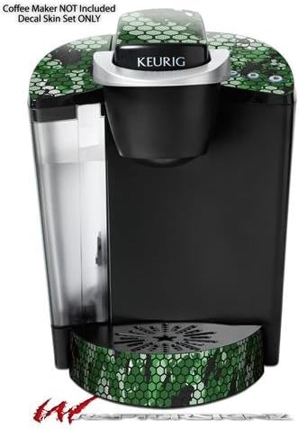 Decal Style Vinyl Skin compatible with Keurig K40 Elite Coffee Makers HEX Mesh Camo 01 Green (COFFEE MAKER NOT INCLUDED)