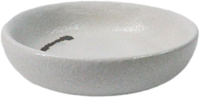 Ebros Gift Modern Yukino Hana Snow Flowers Ceramic Dinnerware Serveware Kitchenware Set Oriental Asian Restaurant Supply (Pack Of 6 Round Condiment Sauce Dishes 1.5oz)