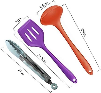Kn607 10 in 1 Colorful Silicone Kitchen Tools Set Cookware Set Cookware Picnic Boiler Cookware
