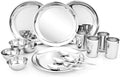 Stainless Steel Dinner Set 12 Pieces Dishwasher-Safe Easy to Clean (16 Pcs Set)