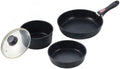 Pearl Metal H-4061 Systemarista Cookware Wakato Trading Frying Pan 5-Piece Set Induction Compatible 4 Layers Fluorine Hard Treatment Strong Marble