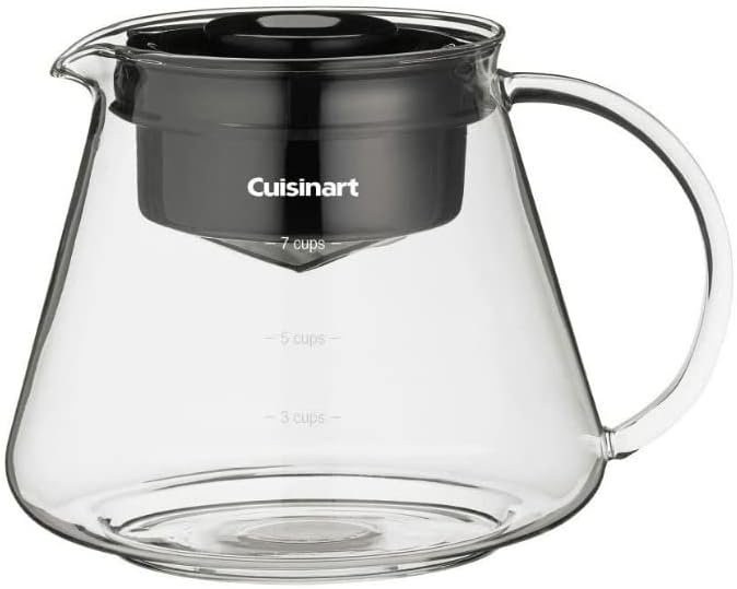 Cuisinart DCB-10P1 Automatic Cold Brew Coffeemaker with 7-Cup Glass Carafe Silver and Black