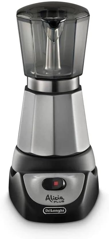De'Longhi Alicia EMKM 9 Electric Mocha Coffee Maker 550 W 9 Cup Capacity Auto Shut Off Swivel Base Black and Silver