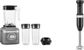 KitchenAid K150 48oz Ice Crushing Blender with Personal Jars Variable Speed Corded Hand Blender with Blending Jar
