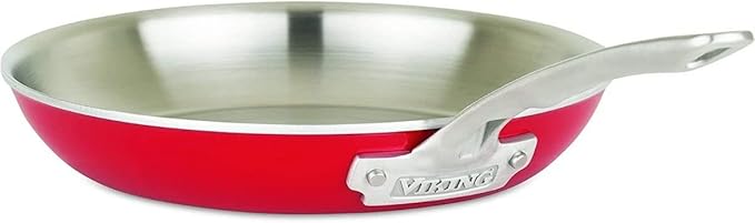Viking Multi-Ply Color 2-Ply 11pc Cookware Set with Stainless Steel Lids Red