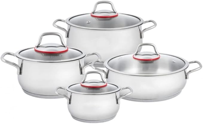 Solid Cookware Set 8 Piece Steel Cookware Set Kitchen Supplies Handy Non-Stick