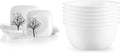 Corelle Vitrelle 18-Piece Service for 6 Dinnerware Set Triple Layer Glass and Chip Resistant &amp Vitrelle 28-oz Soup/Cereal Bowls Set of 6 Chip &amp Crack Resistant Dinnerware Bowls
