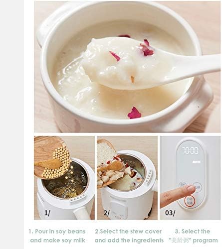 Soymilk Maker Household Mini Cooker Multi Functions Food Blender Convenient Hot Pot Food Mixer(Gray)