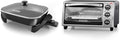 BLACK+DECKER 4-Slice Toaster Oven TO1313SBD Even Toast 4 Cooking Functions Bake Broil Toast &amp Electric Skillet Variable Temperature Control Nonstick Cooking Surface