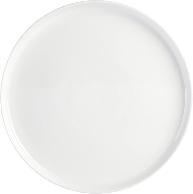Plates and Bowls Sets 12 Pieces Modern Porcelain Dinnerware Set for 4 White Kitchen Dinner Dining Ware Set