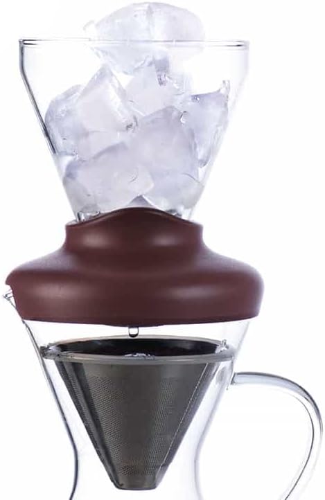 Deluxe Cold Brew Coffee Maker with Removable Stainless Steel Filter (Hot/Cold Coffee Brew 14oz)