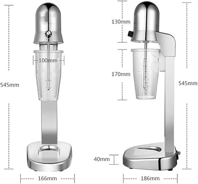 Electric Milkshake Maker Drink Mixer Stainless Steel Smoothie Blender 2 Adjustable Speed