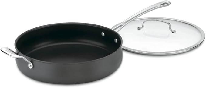 Cuisinart Contour Hard Anodized 5-Quart Saute Pan with Helper Handle and Cover