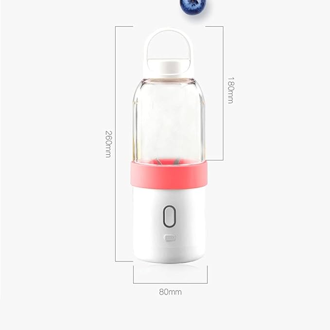 Portable Blender Personal Blender with Rechargeable USB Made with BPA-Free Material Portable Juicer for Smoothie Fruit Juice Milk Shakes 550ml (Color : Blue) (Green)