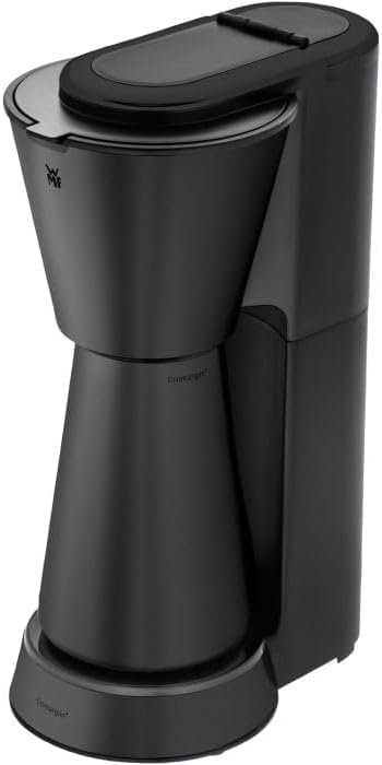 WMF Küchenminis Aroma Filter Coffee Maker with Insulated Jug 870 W Insulated Takeaway Cup Small Coffee Takeaway Timer Matte Black Stainless Steel