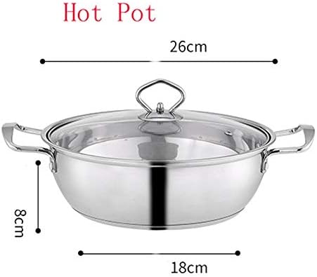 Cooking Pot Frying PanCookware Set with Glass Lid Induction Bottom Stainless Steel Body Saucepan
