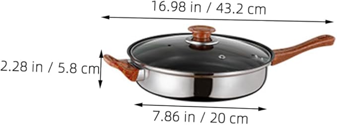 Amosfun 12-Piece Heavy-Duty Stainless Steel Cookware Set Induction Compatible Includes Soup Pot Fry Pan Small Milk Pan and Kettle for Home Kitchen