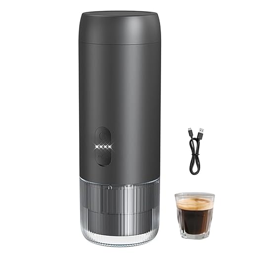 Aboiled Portable 2-in-1 Espresso Machine - Travel Coffee Maker Coffee Powder &amp Capsules
