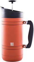 BruTrek® by Planetary Design BaseCamp Coffee Press - Double Wall Insulated Stainless Steel - Bru-Stop Technology No Grounds in Coffee No Spill Lid (Red Rock 48 fl.oz)