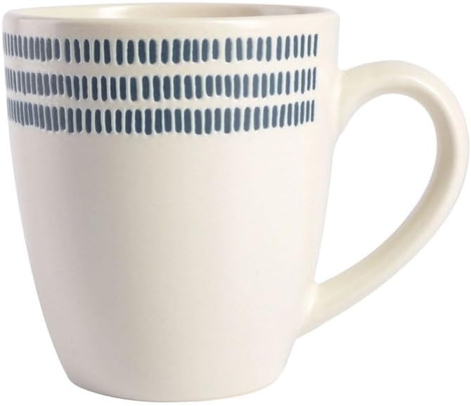 16-Piece Striped Rim Stoneware Dinnerware Set Plate Ceramic Dishes Tableware Set of Plates Dinner Sets