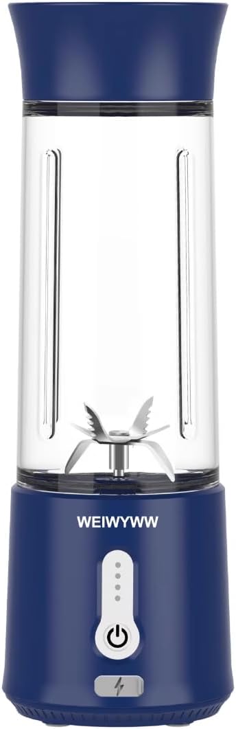 22oz Portable USB Blender 150W Cordless Mini Smoothie Maker Lightweight 10+ Blends Travel/Gym/Office Use