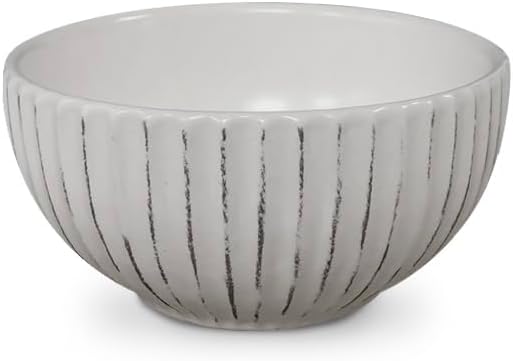 Artesa Organics Shell Ceramic Dinnerware Set White Matte Hand-Painted 4-Piece Place Setting with Dinner Plate Salad Plate Bowl Mug Microwave Safe