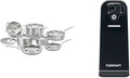 Cuisinart 12 Piece Cookware Set MultiClad Pro Triple Ply Silver MCP-12N &amp CCO-50BKN Deluxe Electric Can Opener Black
