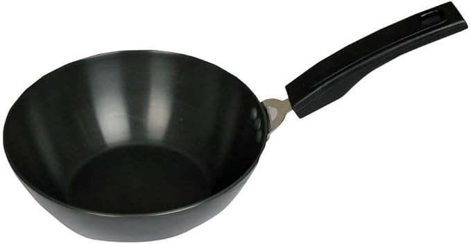 Hard Anodized Non Stick Cookware Set - Deep Fry Pan kadhai (with lid) and Sauce pan Black