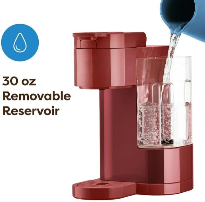 KeurigK K Express Essentials Single Serve K Cup Pod Coffee Maker 3 cup sizes (6 8 and 10oz) Fast Fresh Brew 30oz Removable Water Reservoir (Red)