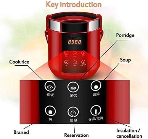 Rice Cooker 1.5L Electric Rice Cooker Mini 2 Layers Food Steamer Multifunction Meal Cooking Pot Fast Heating Lunch Box 24H Appointment(B)