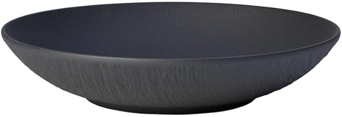 Villeroy &amp Boch Manufacture Rock 4-Piece Place Setting Dinner Plate Salad Plate Rice Bowl Pasta Bowl Premium Porcelain Made in Germany Matte Black