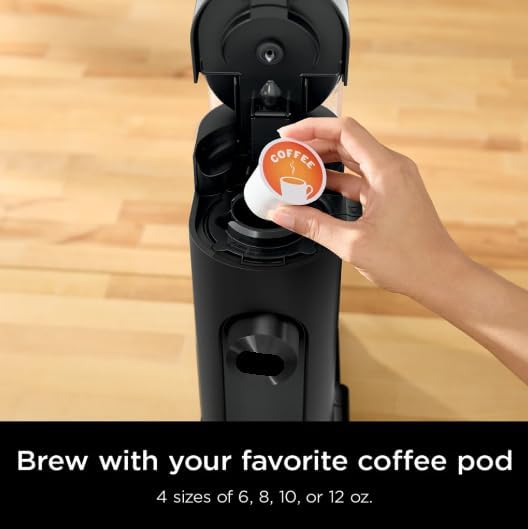 Niinja Single-Serve Pods or Grounds Hot and Iced Coffee Brewer with Rapid Cold Brew 4 Brew Styles Compact design and Storage Removable reservoir 56 oz Black PB045
