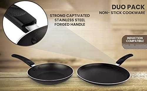 Greenchef Duo Pack Cookware Set Fry Pan and Flat Tawa