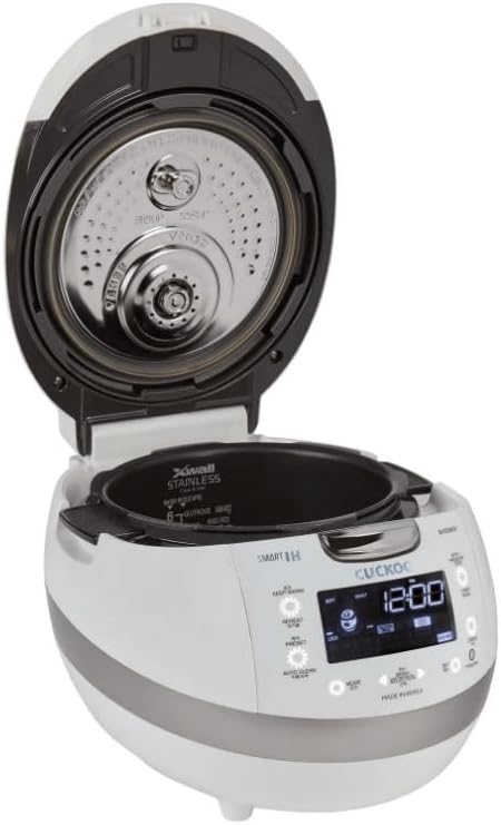 CUCKOO CRP-BHSS0609F 6-Cup (Uncooked) / 12-Cup (Cooked) Induction Heating Pressure Rice Cooker with Nonstick Inner Pot 16 Menu Modes Fuzzy Logic Tech 3 Voice Guide Auto Clean (White)