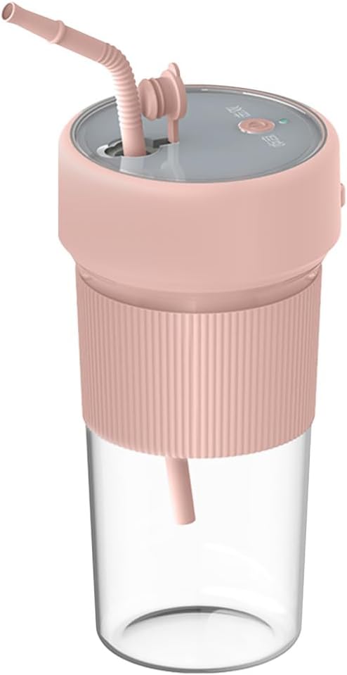 Portable Blender Cup 14Oz Mini Juicer Blender with 6 Blades Rechargeable Handheld Blender for Office Gym Travel